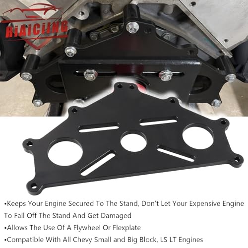 Engine Safe Stand Adapter Plate Compatible with Chevy Small Big Block LS LT