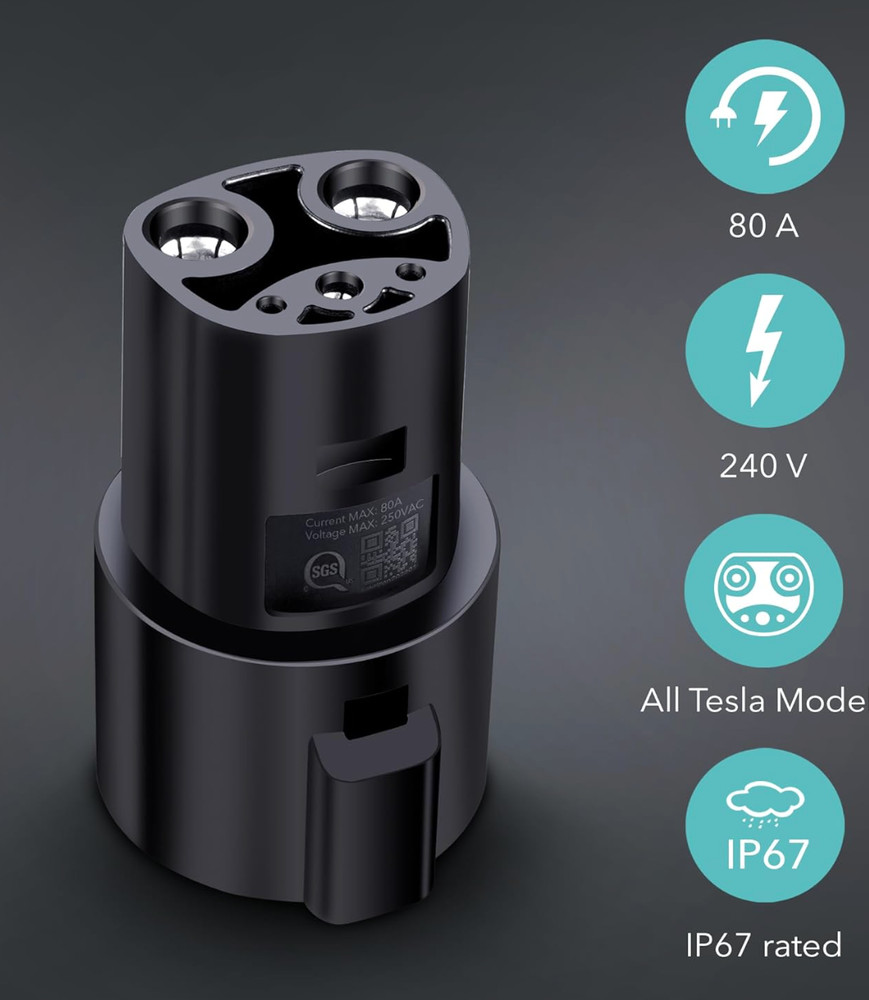 Focsprod tesla to j1772 ev charging adapter