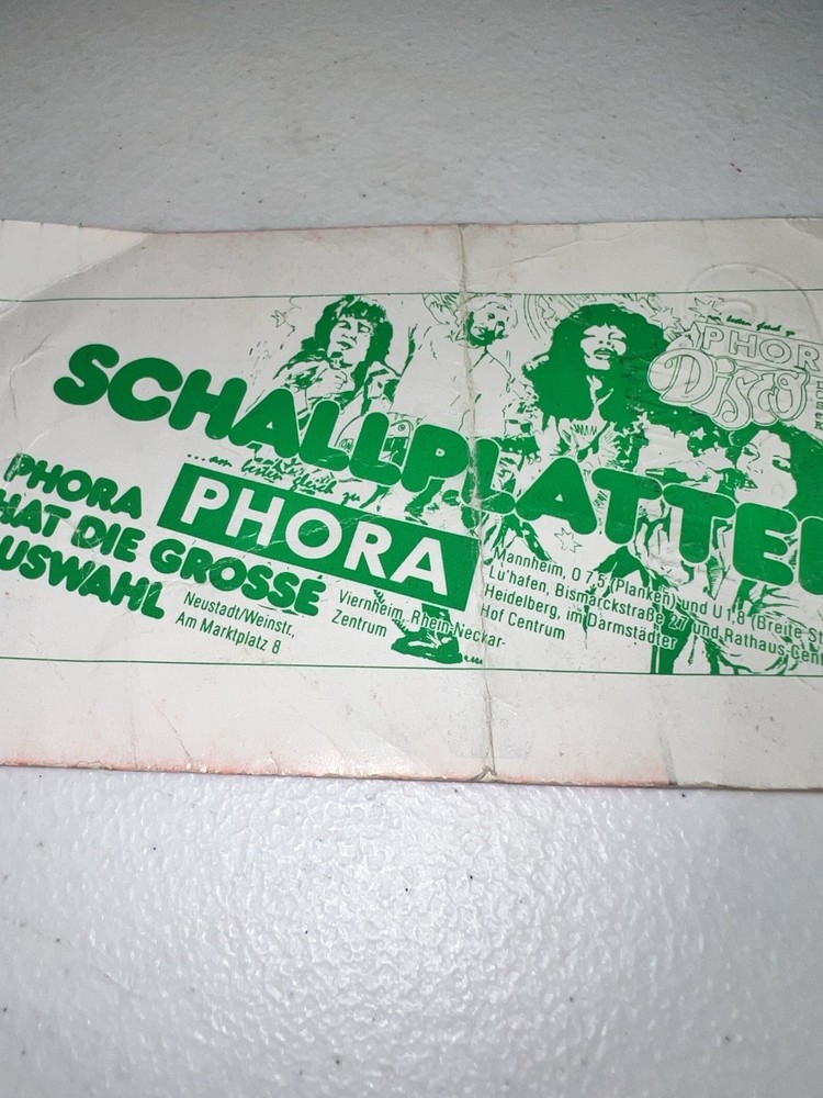 1982 Neil Young Live Rust Germany Concert Ticket Stub Never Sleeps October