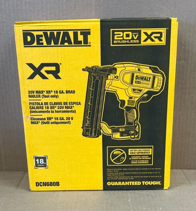 [NEW] (DCN680B) DeWalt 20V MAX XR 18 Gauge Brad Nailer (Tool Only)