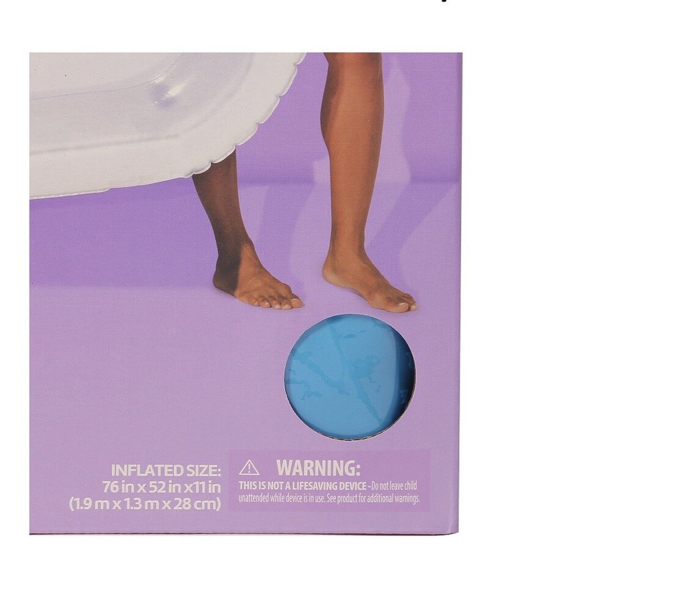 Play Day Inflatable Rainbow Swimming Pool Float 6FT Cloud Shape Summer Fun 💦