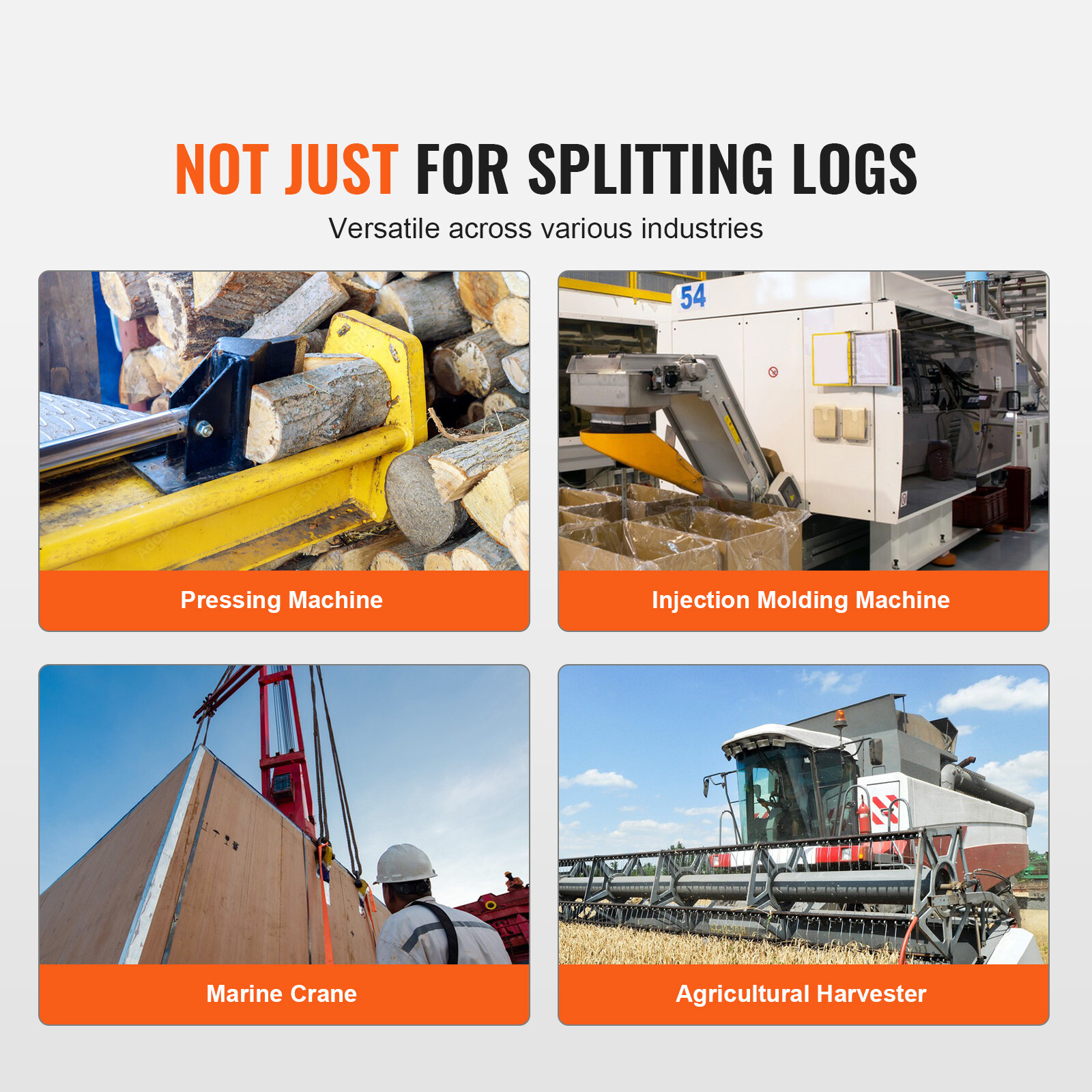 VEVOR Hydraulic Wood Log Splitter Pump 11GPM 2 Stage 3000PSI Hydraulic Gear Pump