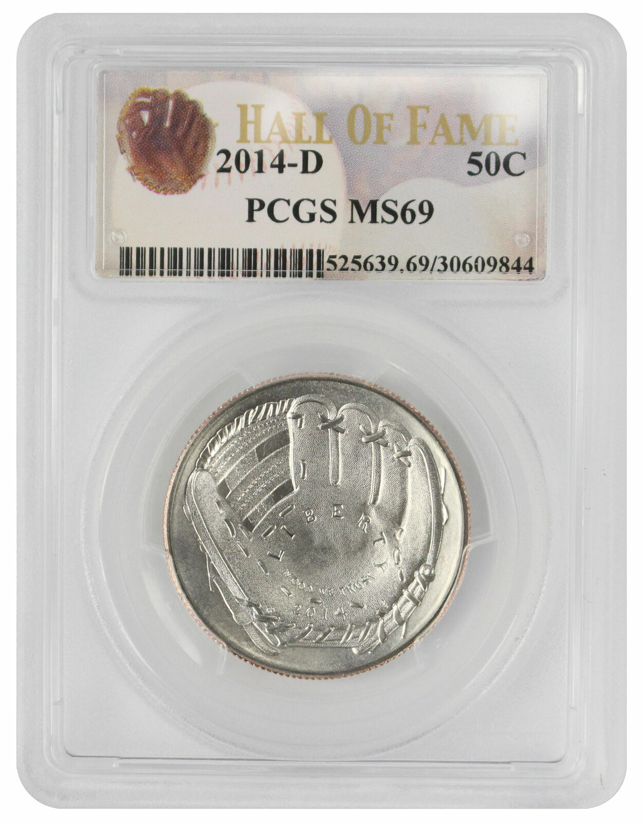 2014-D HOF Hall of Fame Baseball Commemorative Half MS69 PCGS