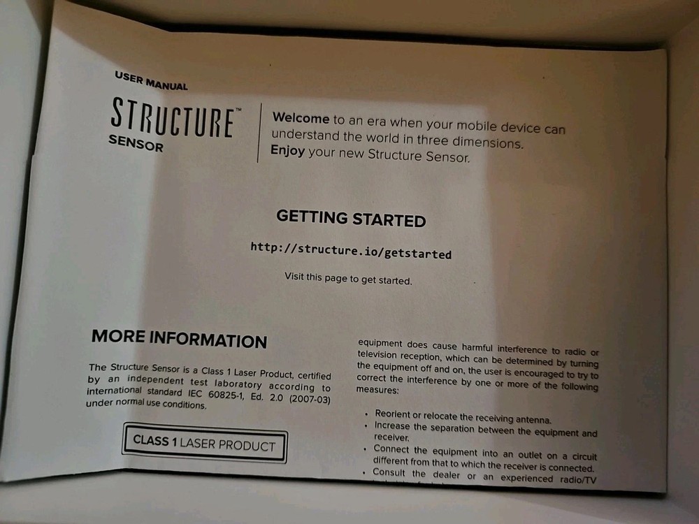 OCCIPITAL ST01 3D STRUCTURE SENSOR
