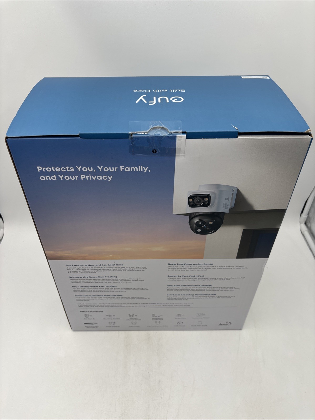 eufy PoE NVR Security System S4 Max 8CH NVR w/4 PoE Bullet 2TB - White - NEW