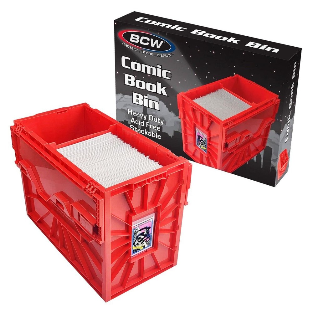 1 BCW Red Plastic Short Comic Book Bin
