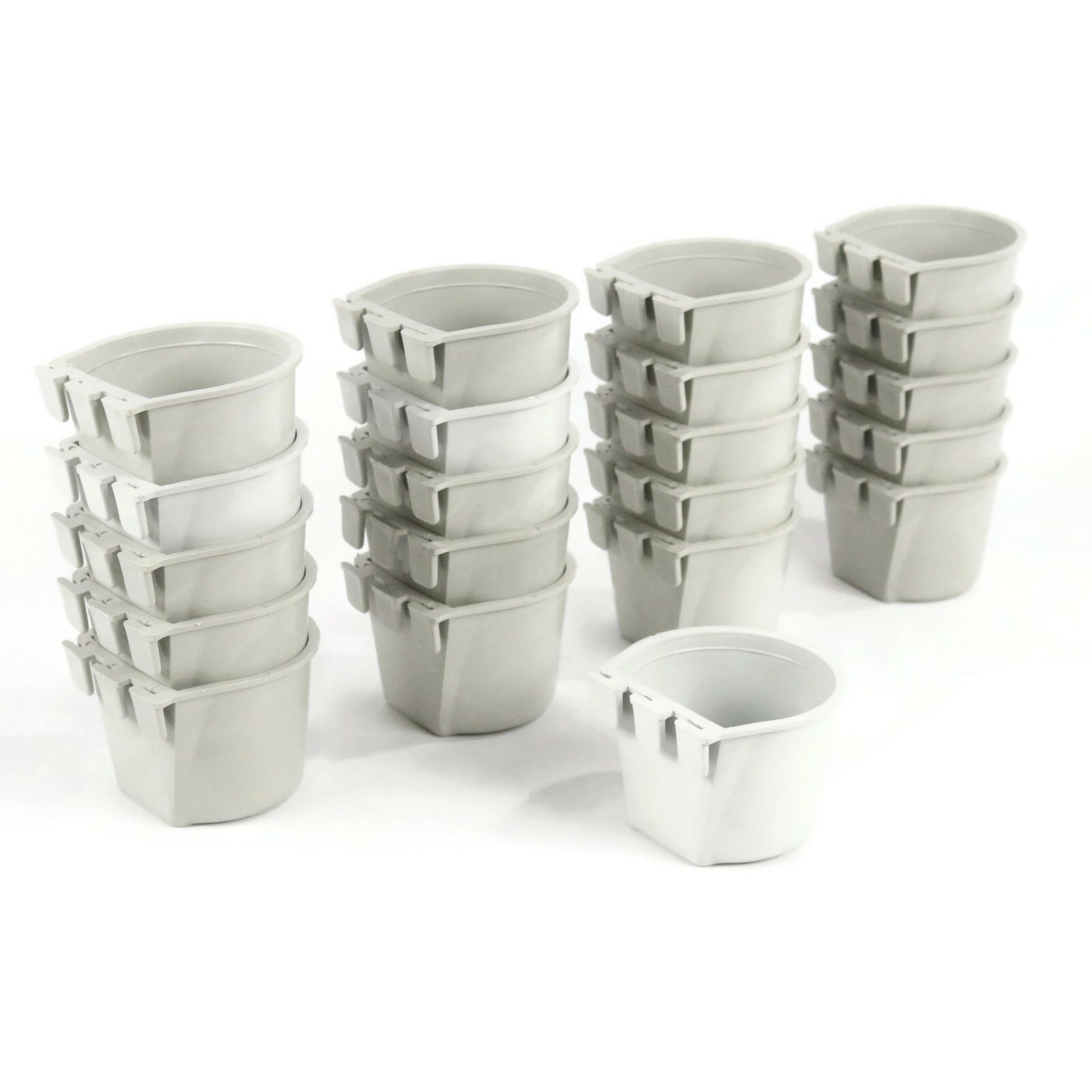 (Pack of 20) Gray Cage Cups made of Flexible Plastic Prevent Freezing & Breaking