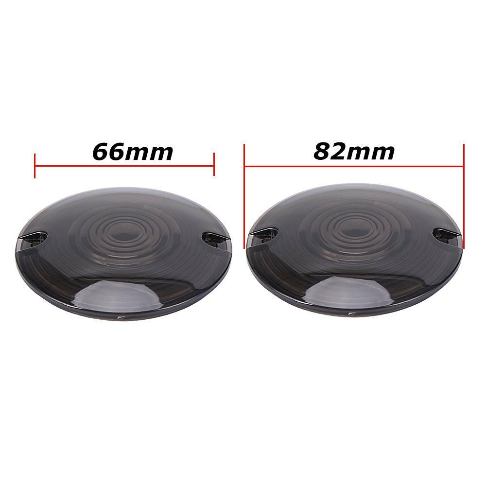4x Smoked Turn Signal Light Lens Covers For Harley Touring Road Electra Glide