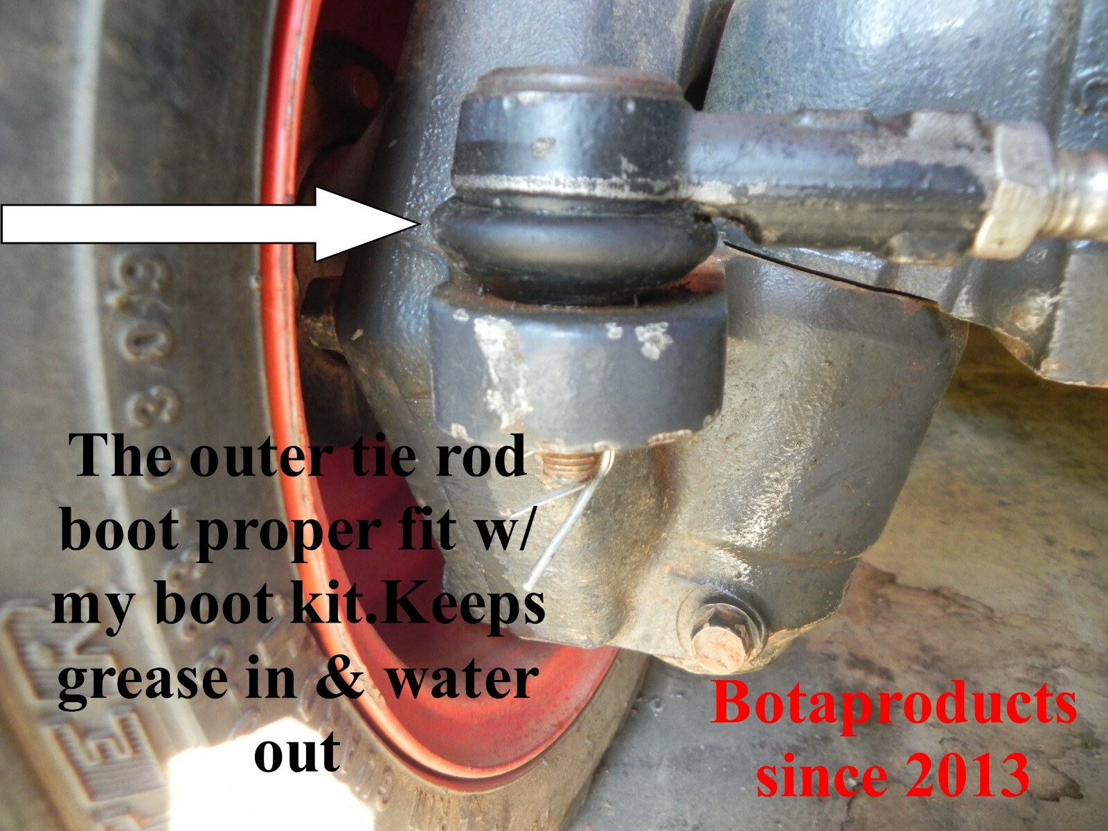 Kubota BX GR Inner/Outer Tie Rod Poly Boots USA made not China copy 1 yr Wty