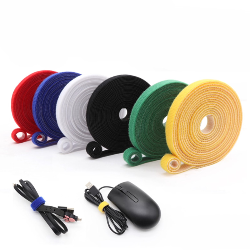 Cable Tidy Straps Hook & Loop Double Sided Wrap 10/15/20/25mm Reusable Strapping