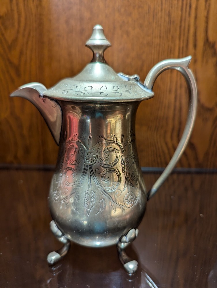 Vintage Small Silver Syrup Pitcher Marked India