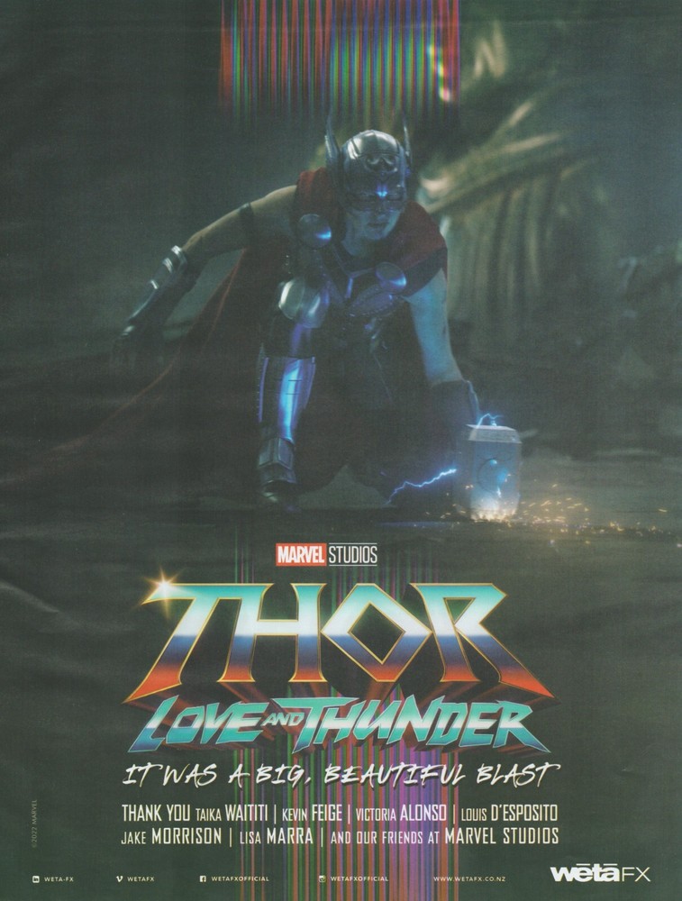 2022 THOR Love and Thunder print ad Marvel Studios