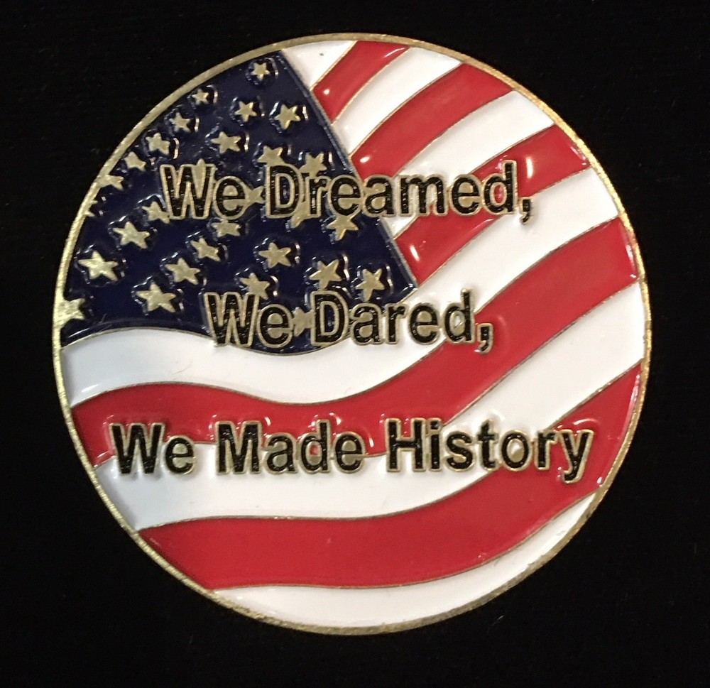 SPACE SHUTTLE PROGRAM  STS 1981 - 2010 PATRIOTIC ENAMELED COIN