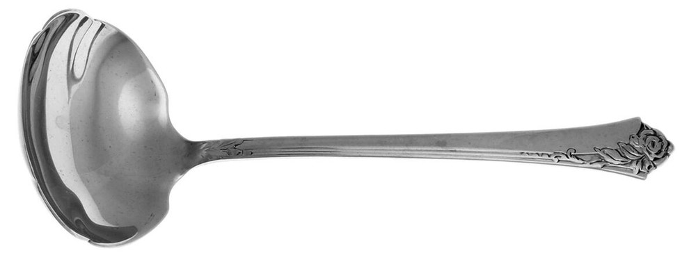 Oneida Silver Damask Rose  Solid Gravy Ladle 491215