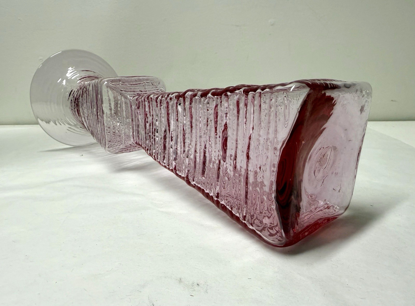 Blenko Mid Century Modern Rose Pink Textured Vase. Husted #6223 🐝