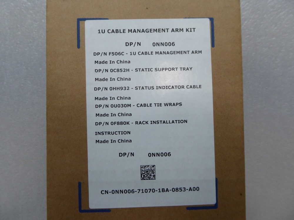 Dell 0NN006 1U Cable Management Arm Kit