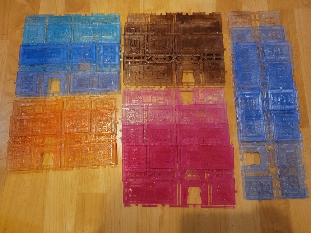 Archon Dungeons & Lasers Sci-Fi Core Set 16x Translucent Color Wall Test Sprues