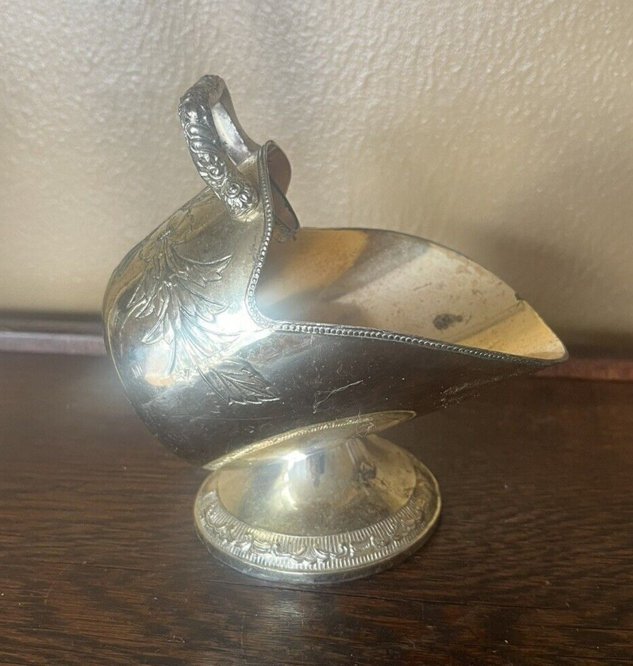 Vintage Silver Plated Sugar Scuttle Holiday Decor