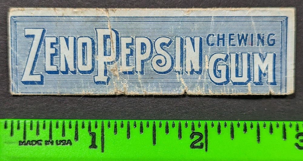 Circa 1900's Zeno Pepsin EMPTY Gum Wrapper