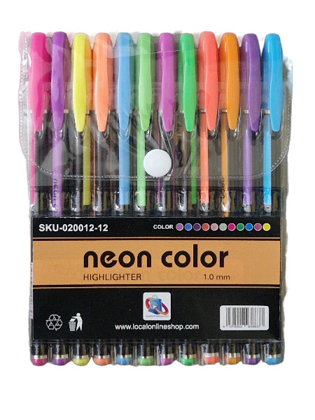 Neon Colour Highlighter 1.0mm Pens