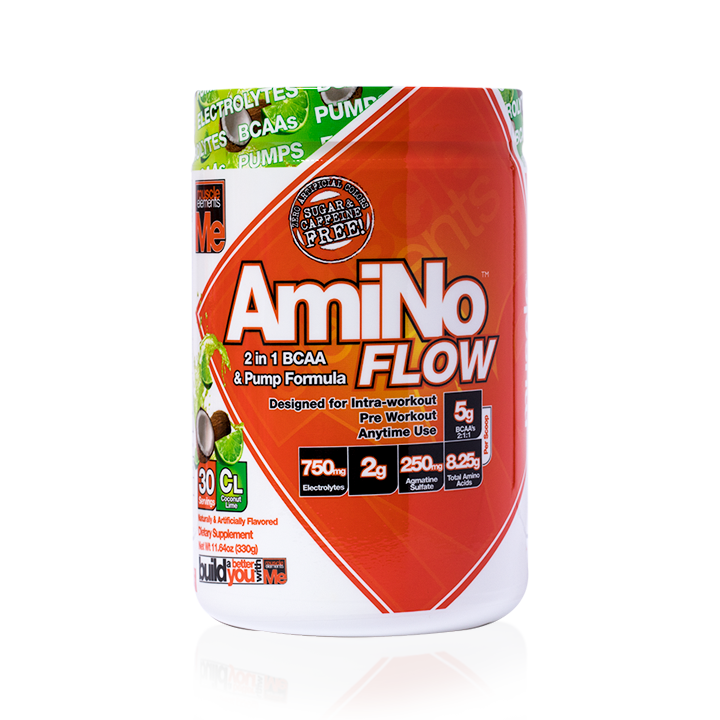 Muscle Elements Amino Flow BCAA 2:1:1 Intra Workout COCONUT LIME (30 Servings)