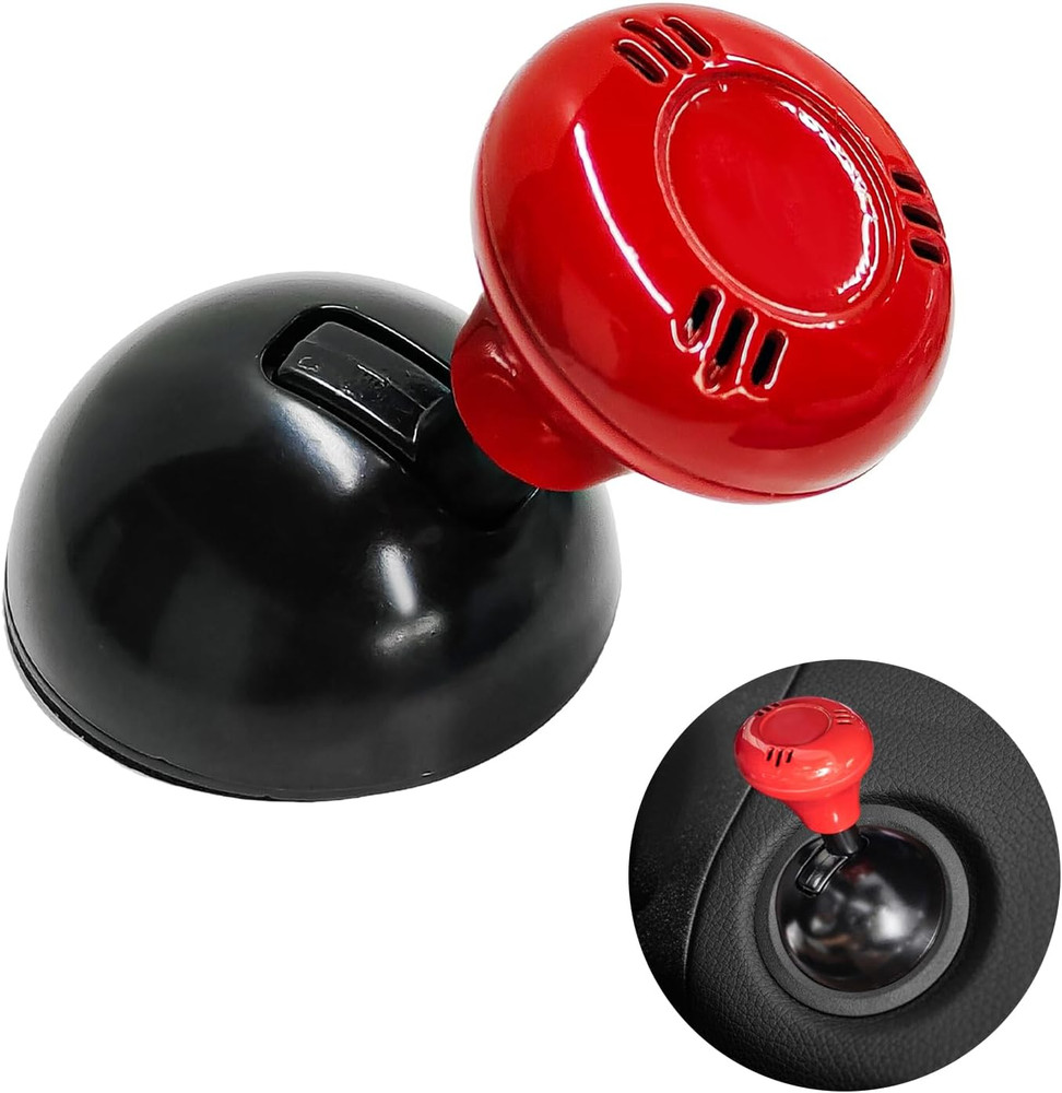 Joystick Car Push Start Button Cover, Metal Joystick Engine Push to Start -Red\