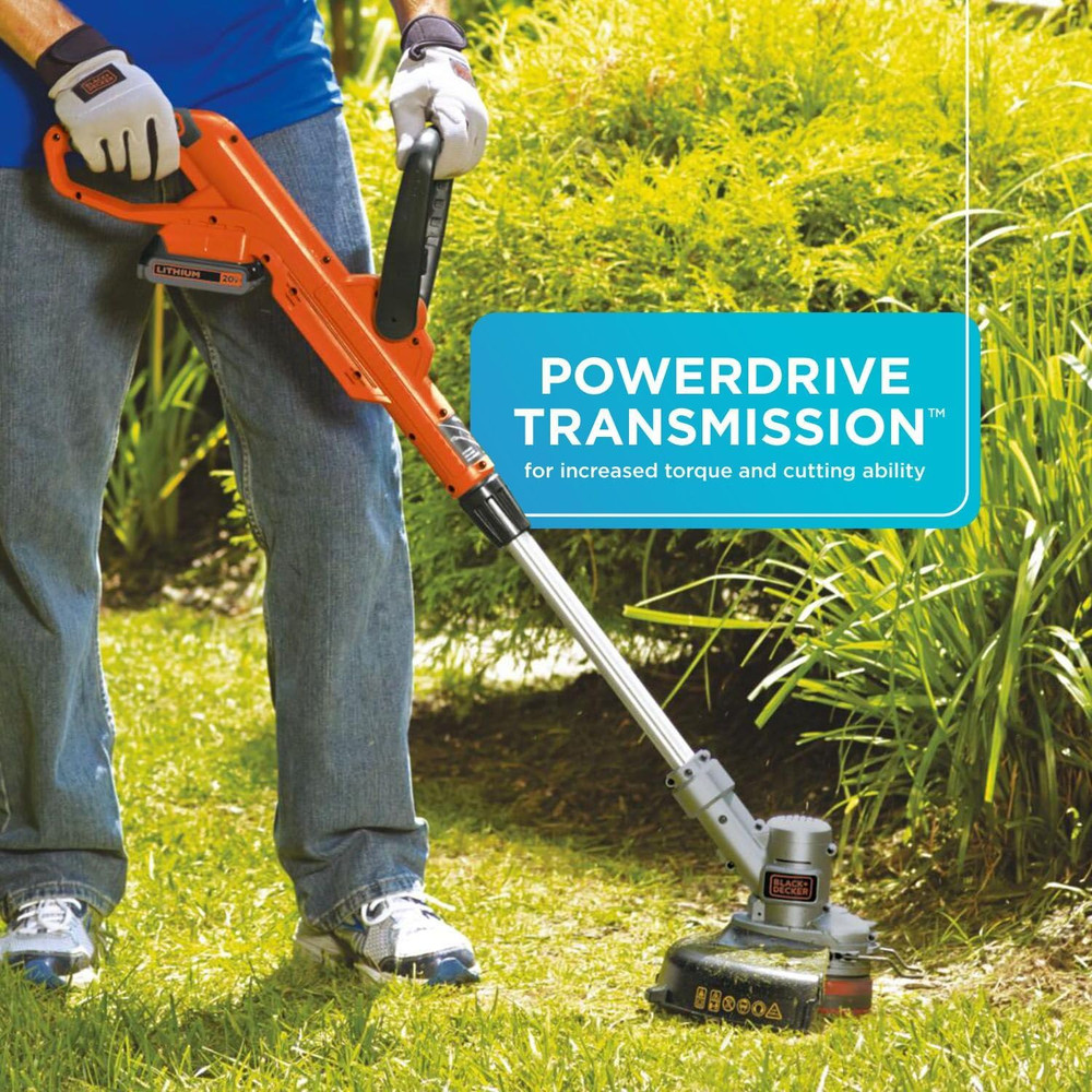 BLACK+DECKER 20V MAX String Trimmer and Edger 2 in 1, Cordless Weed Wacker with
