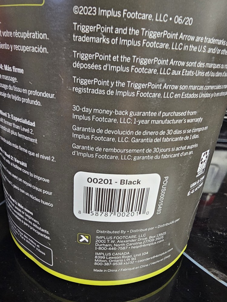 Trigger Point Performance GRID Foam Roller Black Massage Grid Hard Durable