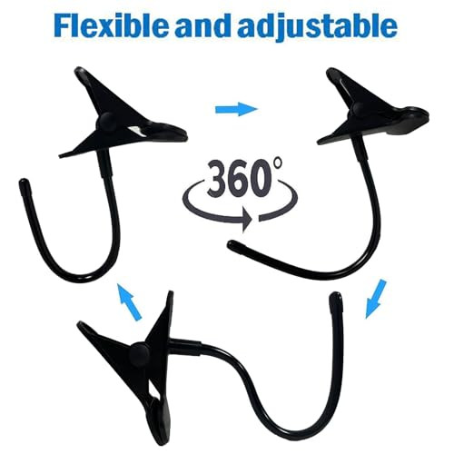 Headphone Stand with Adjustable Hook, Metal Headset Holder, Flexible Tip,