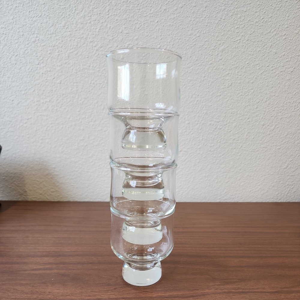 Aurora by Tuscany Crystal Solid Base drinkware Stackable Rocks Glasses MCM