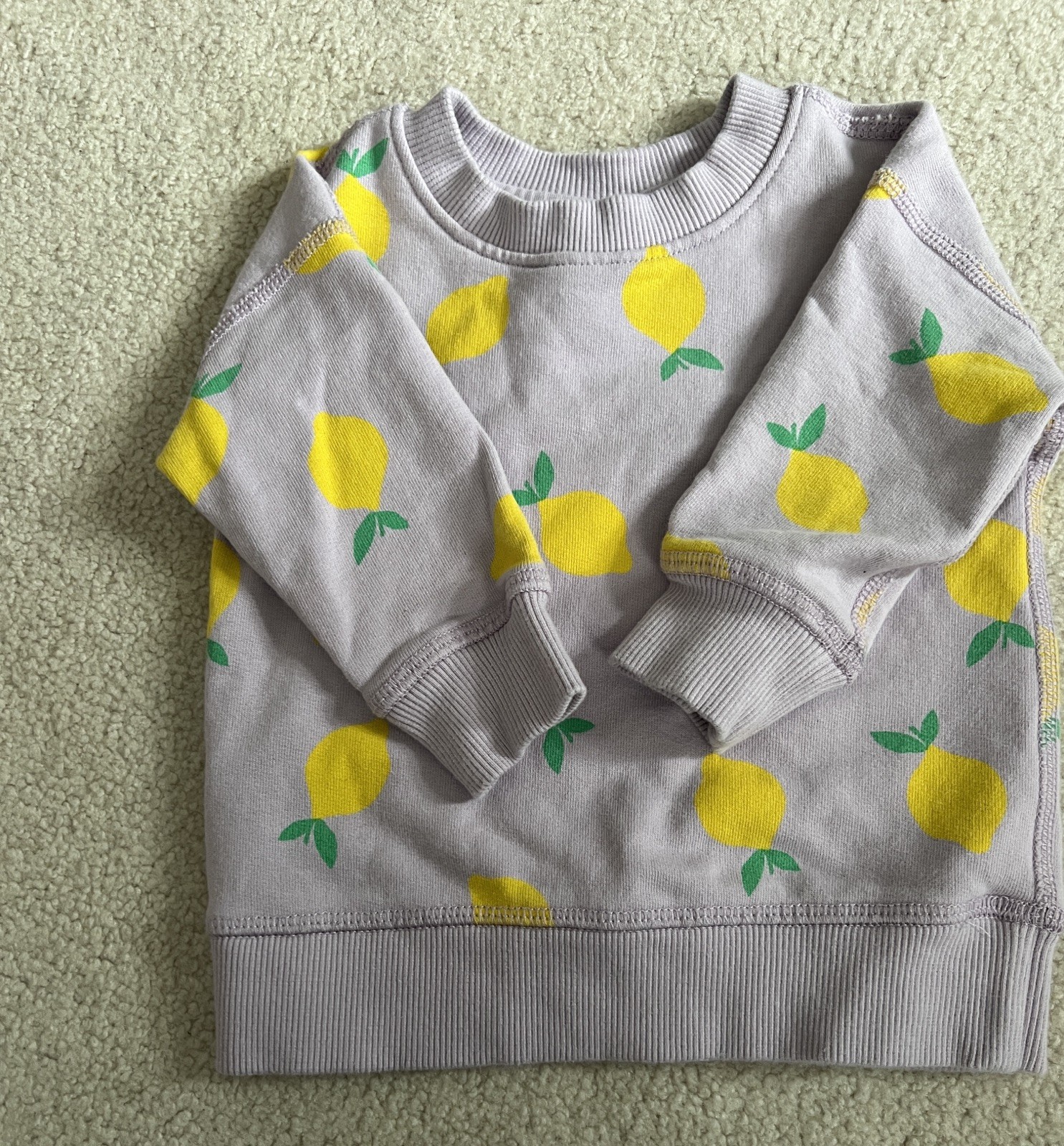 Hanna Andersson matching Purple Lemon Sweater & Pants Set. Size 6-12 mos, 70 cm