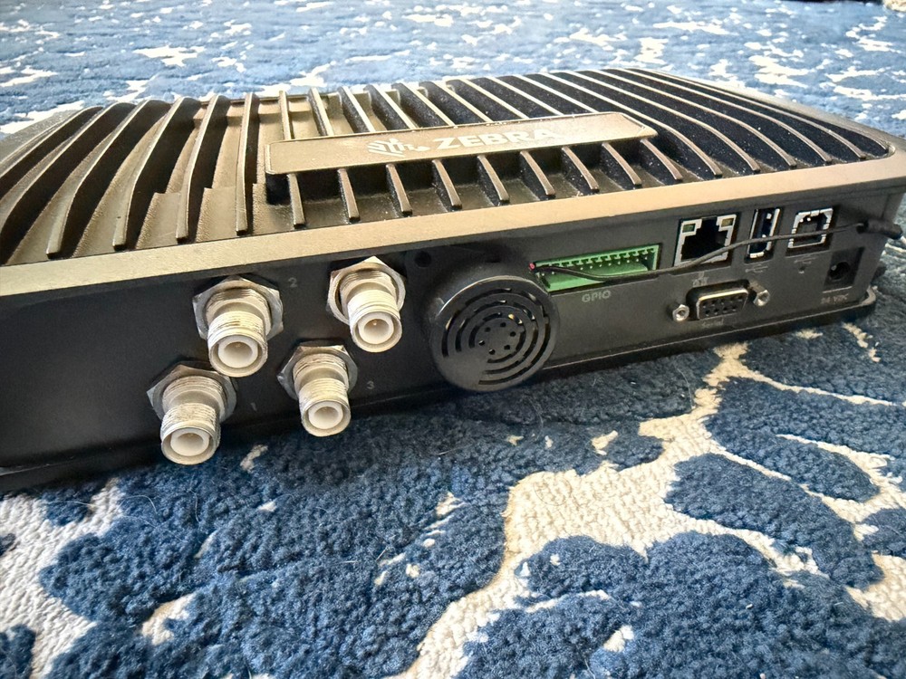 Zebra FX9600 Long Range RFID Reader 4 Port Reader With PoE Injector TESTED
