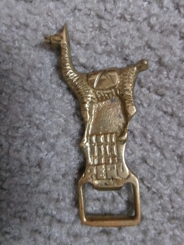 Llama Peru Brass Bottle Opener