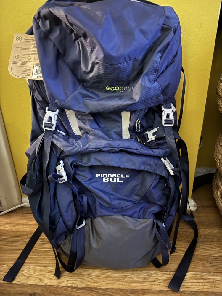 Ecogear Pinnacle Navy & Black 80L Hiking Backpack