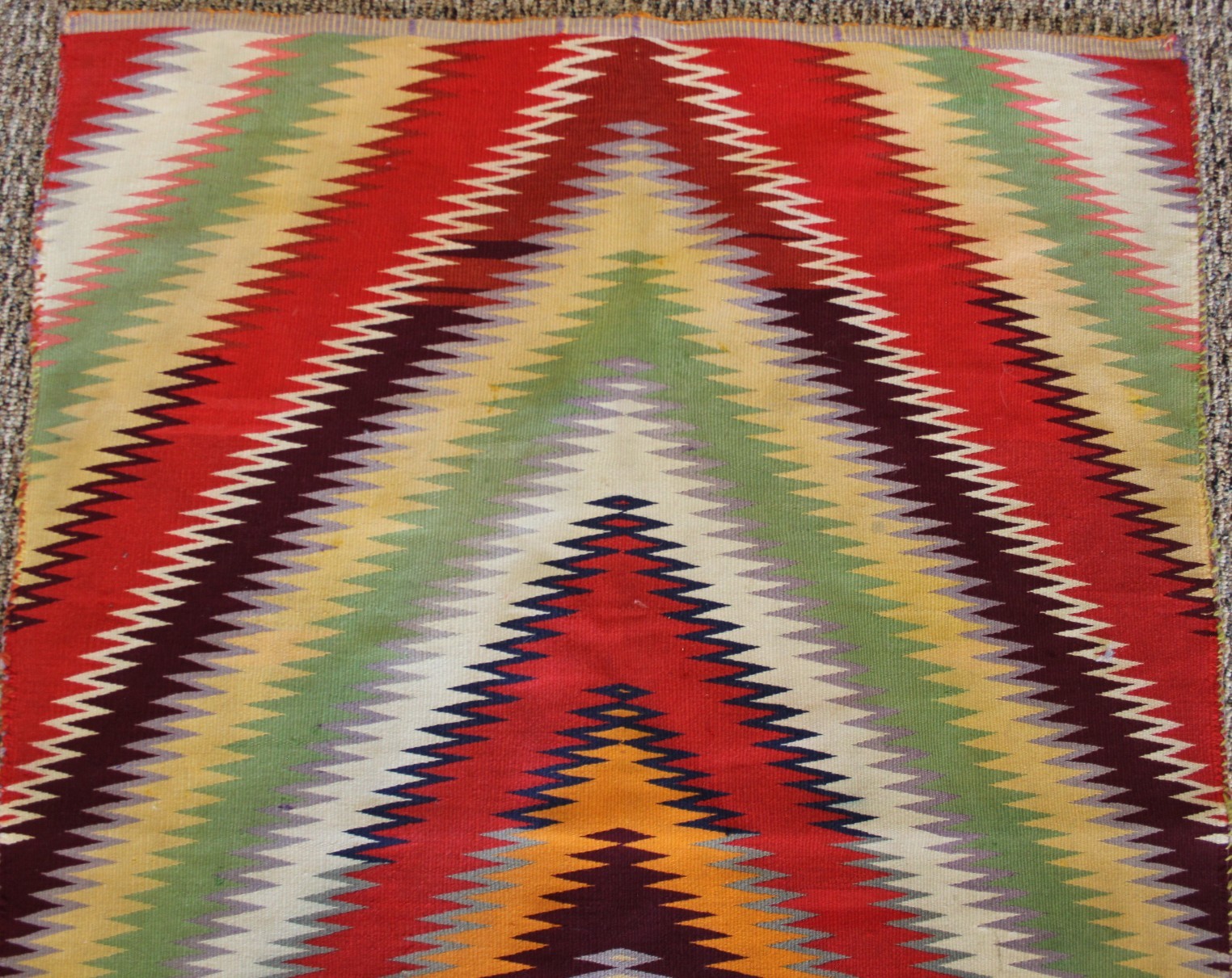 Vintage Navajo "Germantown" Eye-dazzler Weaving Remnant