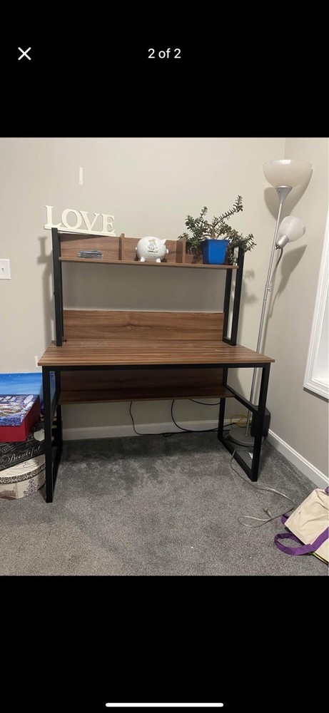 Office desk with cubby storage