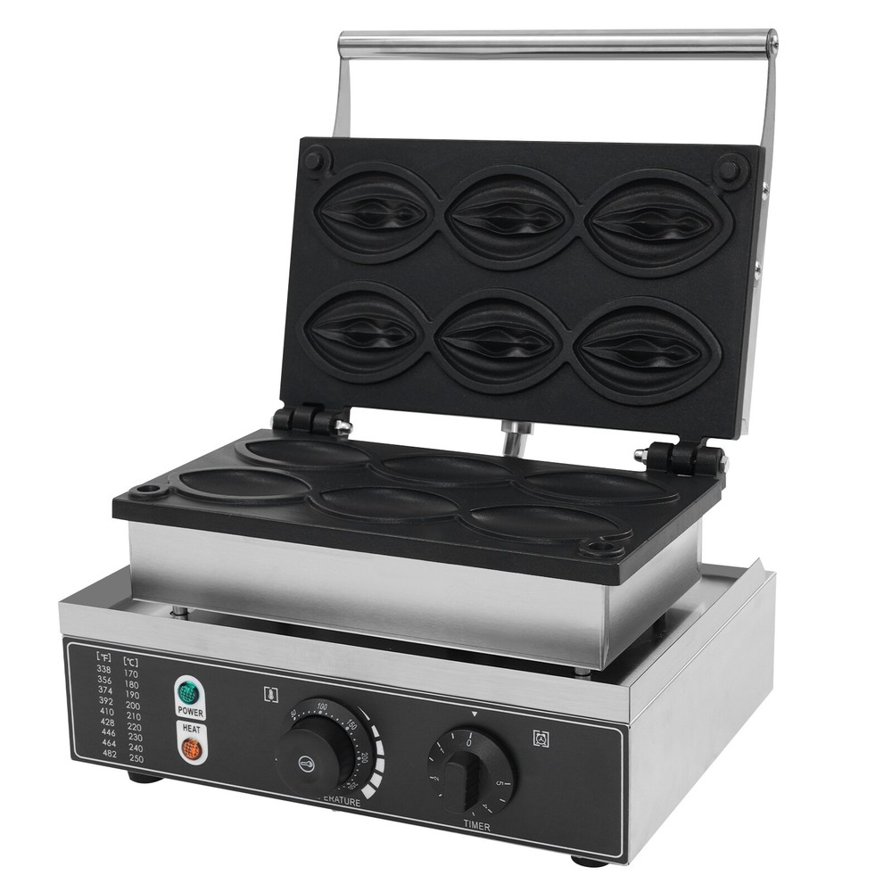 Electric Waffle Maker 6PCS Abalone Shaped Waffle Maker Commercial Waffle Machine