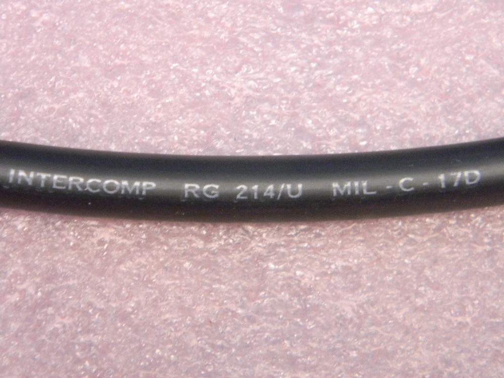 RUGGED Mil-Spec BNC(m)-(m) 6’ RF Cable Assembly RG214/U MIL-C-17D Intercomp