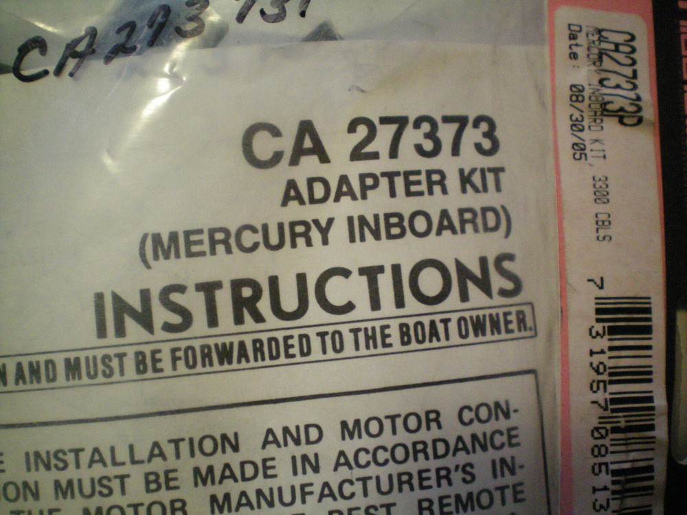 TELEFLEX #CA27373P ADAPTER KIT , FREE FREIGHT