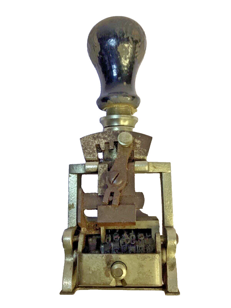 Vintage Hand Press Numbering Machine,German