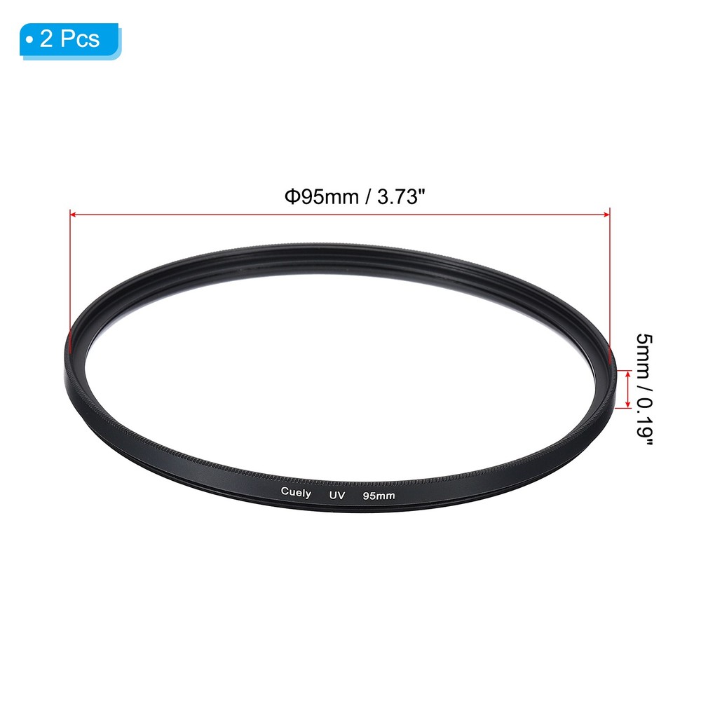 Lens Filter Camera Protection Filter with Multi-Layer Coatings 95mm 2Pack