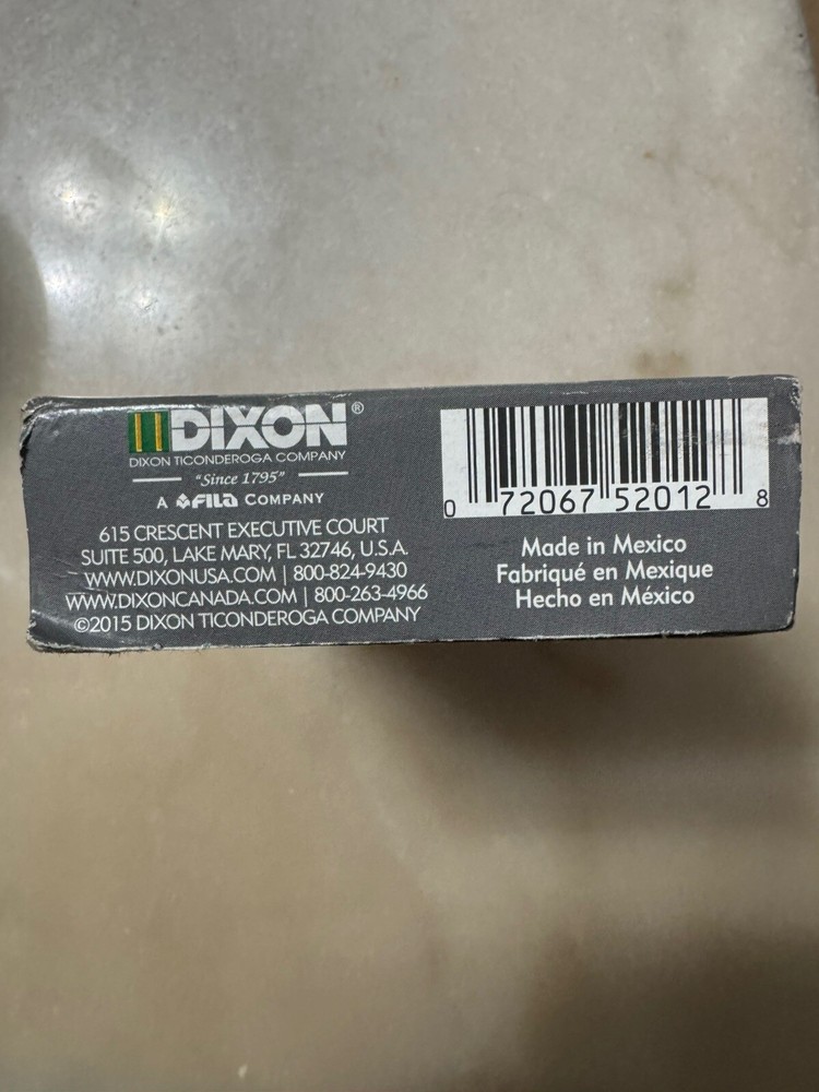 DIXON Soft Red Lumber Crayons 12 Count 52012 Hex Shape