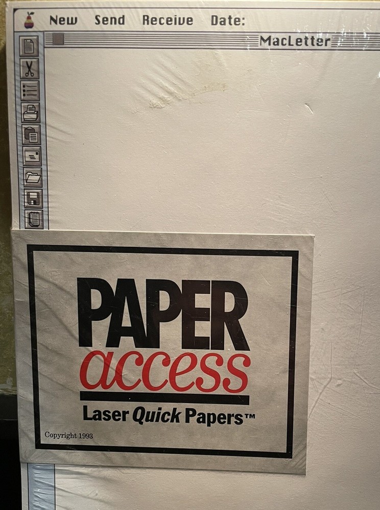 MAC Macintosh Apple Computer Design Specialty Laser Printer Paper Retro 100p New
