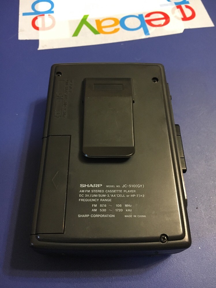 Auto Revers Cassette Player Sharp Model JC-510(GY)