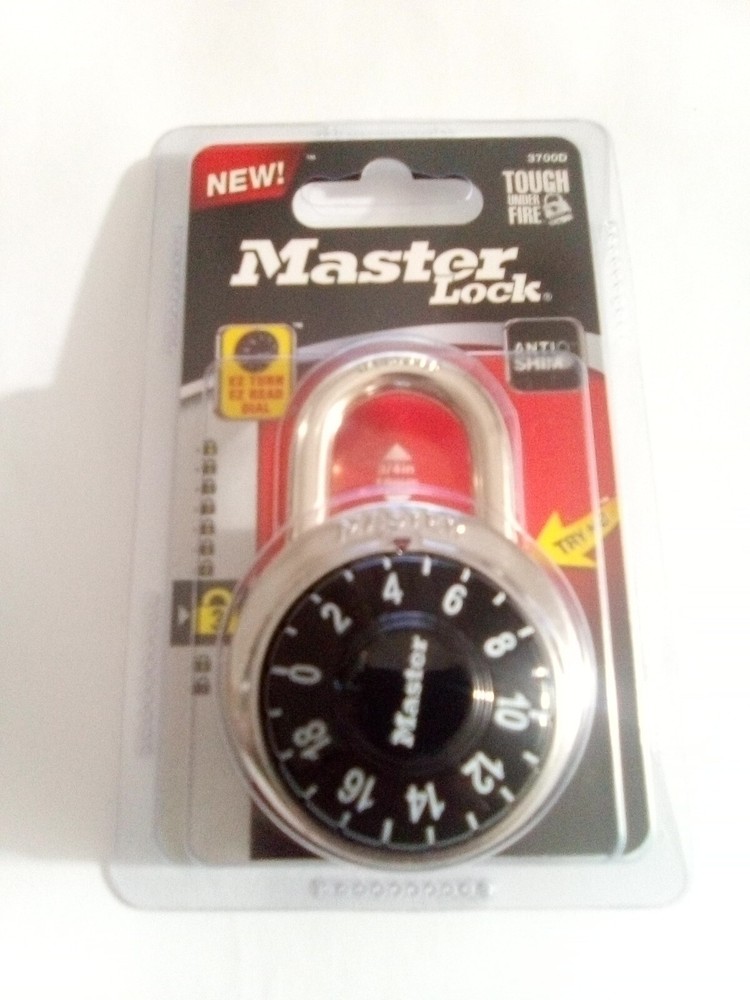 Master Lock 3700D Black Combination Lock