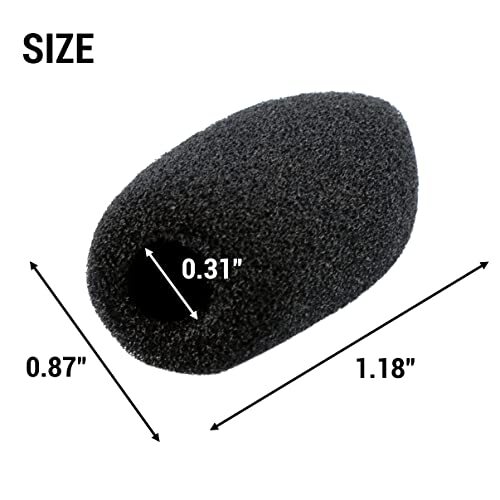 30 Pack Lapel Microphone Windscreen Headset Mic Foam Cover Pads Mini Size