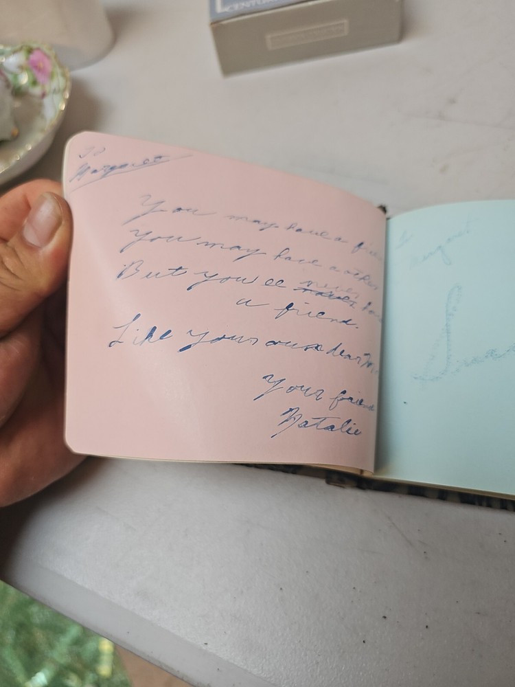 Gross 1936 School Autographs Memory Genuine Leather Book
