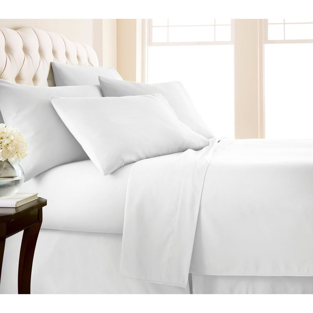 1500TC 100% Egyptian Cotton Sheet Set – Super Soft, White Solid, 15" Deep Pocket