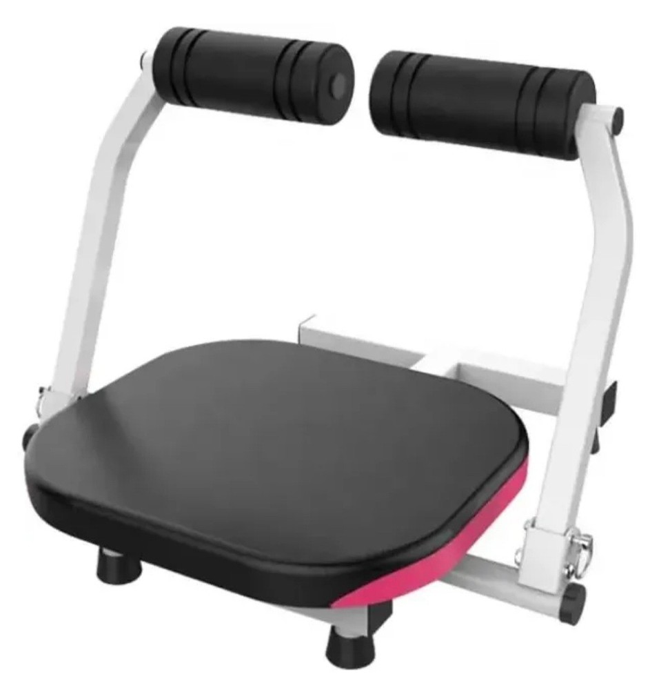 Abdominal Ultimate Rotating Workout Machine with Resistance Bands, Black/Red