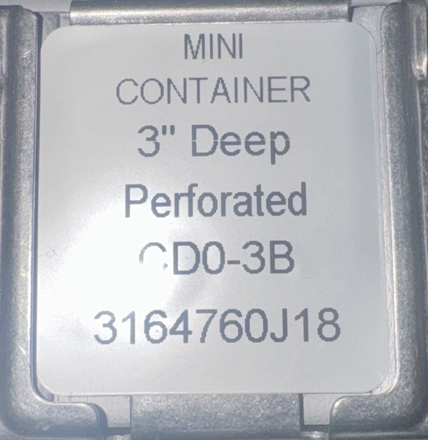 V. Mueller CD0-3B Genesis Mini Sterilization Container w/ Lid & Tray 3"